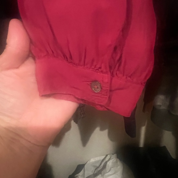 Velvet by Graham & Spencer Raspberry Red Blouse - Picture 5 of 5